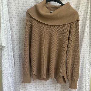 Micheal kors brown turtleneck knit sweater